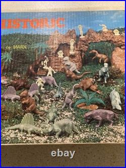Vintage Marx Prehistoric Dinosaur Playset #3398 36 Dinosaurs 2 Cavemen