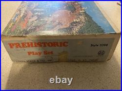 Vintage Marx Prehistoric Dinosaur Playset #3398 36 Dinosaurs 2 Cavemen