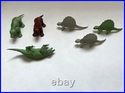 Vintage Marx Prehistoric Dinosaurs, Cavemen, Trees