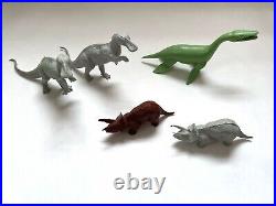 Vintage Marx Prehistoric Dinosaurs, Cavemen, Trees