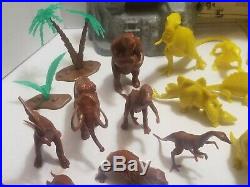 Vintage Marx Prehistoric Playset 28 Dinosaurs, 12 Cavemen Plus Instructions EUC