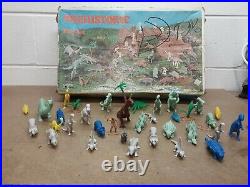 Vintage Marx Prehistoric Playset No. 3398 Dinosaurs, Caveman, Trees, Ferns. IOB