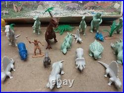 Vintage Marx Prehistoric Playset No. 3398 Dinosaurs, Caveman, Trees, Ferns. IOB