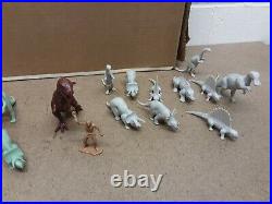 Vintage Marx Prehistoric Playset No. 3398 Dinosaurs, Caveman, Trees, Ferns. IOB