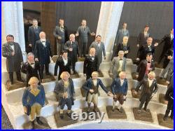 Vintage Marx Presidents Set With Base And 36 Presidents, Washington-Johnson
