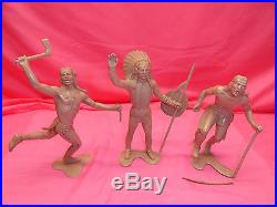 Vintage Marx Prototype Indian Chief & Warrior Figures 155mm