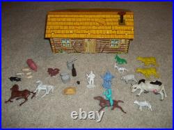 Vintage Marx Rin Tin Tin Fort Apache Cowboy and Indian Play Set