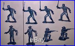 Vintage Marx Rin Tin Tin Fort Apache Playset 28 Cavalry Soldiers Blue