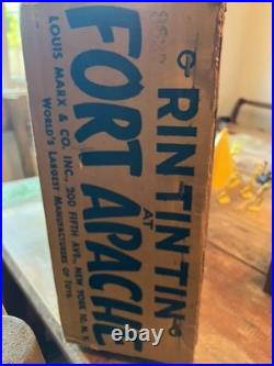 Vintage Marx Rin Tin Tin at Fort Apache #3627 Playset withdoubles & box