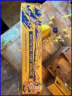 Vintage Marx Rin Tin Tin at Fort Apache #3627 Playset withdoubles & box