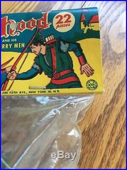 Vintage Marx Robin Hood & His Merry Men Header Card Bagged 22 Figures