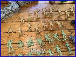 Vintage Marx Robin Hood Medieval Castle Toy Playset & Plastic Figures