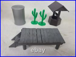 Vintage Marx Roy Rogers Double R Bar Ranch Rodeo Playset Litho Bunkhouse Cowboys