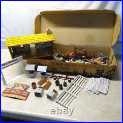 Vintage Marx Roy Rogers Rodeo Ranch Play Set + Box, Assorted Accessories Western