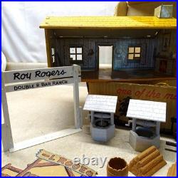 Vintage Marx Roy Rogers Rodeo Ranch Play Set + Box, Assorted Accessories Western