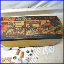 Vintage Marx Roy Rogers Rodeo Ranch Play Set + Box, Assorted Accessories Western