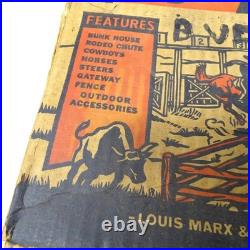 Vintage Marx Roy Rogers Rodeo Ranch Play Set + Box, Assorted Accessories Western