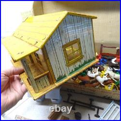 Vintage Marx Roy Rogers Rodeo Ranch Play Set + Box, Assorted Accessories Western