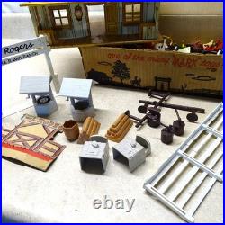 Vintage Marx Roy Rogers Rodeo Ranch Play Set + Box, Assorted Accessories Western