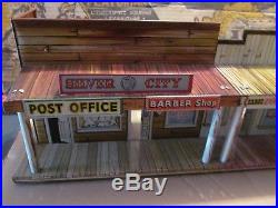 Vintage Marx Roy Rogers Western Town tin litho city-play set box