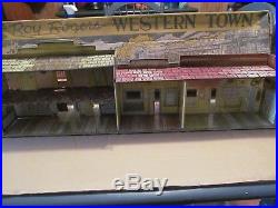 Vintage Marx Roy Rogers Western Town tin litho city-play set box