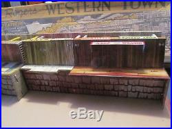 Vintage Marx Roy Rogers Western Town tin litho city-play set box