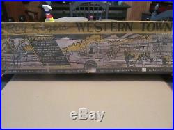 Vintage Marx Roy Rogers Western Town tin litho city-play set box