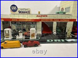 Vintage Marx Sears Allstate Happi Time Service station withelevator Tin Toy