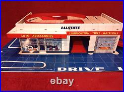 Vintage Marx Sears Allstate Service Station Tin Litho 26 X 15 X 6 Please Read