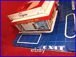 Vintage Marx Sears Allstate Service Station Tin Litho 26 X 15 X 6 Please Read