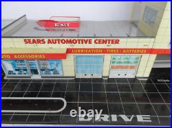 Vintage Marx Sears Automotive Service station withelevator Tin Toy RARE