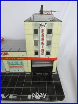 Vintage Marx Sears Automotive Service station withelevator Tin Toy RARE
