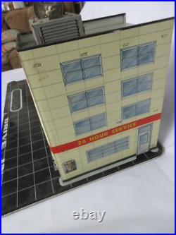 Vintage Marx Sears Automotive Service station withelevator Tin Toy RARE