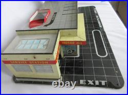 Vintage Marx Sears Automotive Service station withelevator Tin Toy RARE