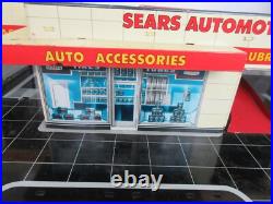 Vintage Marx Sears Automotive Service station withelevator Tin Toy RARE