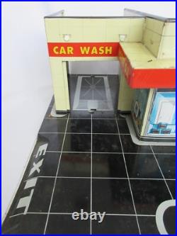 Vintage Marx Sears Automotive Service station withelevator Tin Toy RARE