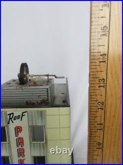 Vintage Marx Sears Automotive Service station withelevator Tin Toy RARE