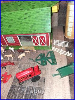 Vintage Marx Sears Happi Time Farm 1959 withAnimals Farm Equipment Read