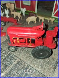 Vintage Marx Sears Happi Time Farm 1959 withAnimals Farm Equipment Read