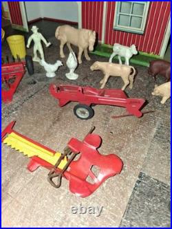 Vintage Marx Sears Happi Time Farm 1959 withAnimals Farm Equipment Read