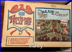 Vintage Marx Sears Heritage Blue and the Grey Playset In Original Box