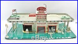 Vintage Marx Service Center Tin Litho Car Garage & Elevator Parking Playset