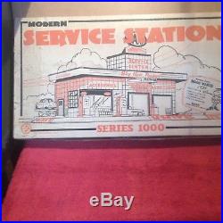 Vintage Marx Service Station Old Toy Store Stock Mib Never Assembled Model 1000