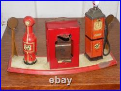 Vintage Marx Service Station Tin Toy