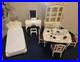 Vintage Marx Sindy Doll Dining Table Chairs China Cabinet Bed Vanity Accessories