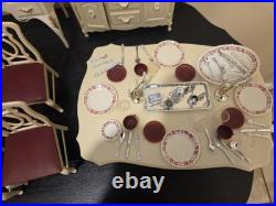 Vintage Marx Sindy Doll Dining Table Chairs China Cabinet Bed Vanity Accessories