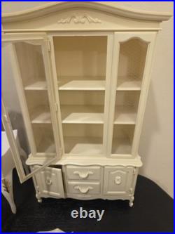 Vintage Marx Sindy Doll Dining Table Chairs China Cabinet Bed Vanity Accessories