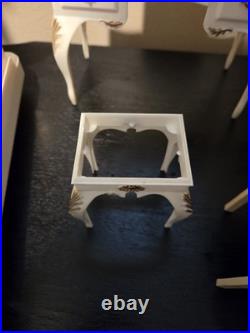 Vintage Marx Sindy Doll Dining Table Chairs China Cabinet Bed Vanity Accessories