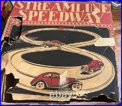 Vintage Marx Streamline 16 Racetracks, Windup Car, Track Keys Box Vintage Marx Streamline 16 Racetracks, Windup Car, Track Keys Box