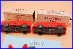 Vintage Marx Streamline Speedway Play Set With Two Rare Windup Buses And Track